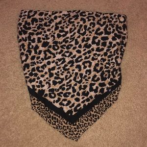 hollister cheetah print bandana tube top